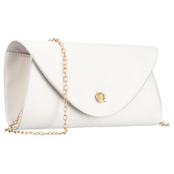 Weiße Damen-Clutch aus synthetischem Stoff, an einer Kette hängend – Rovicky