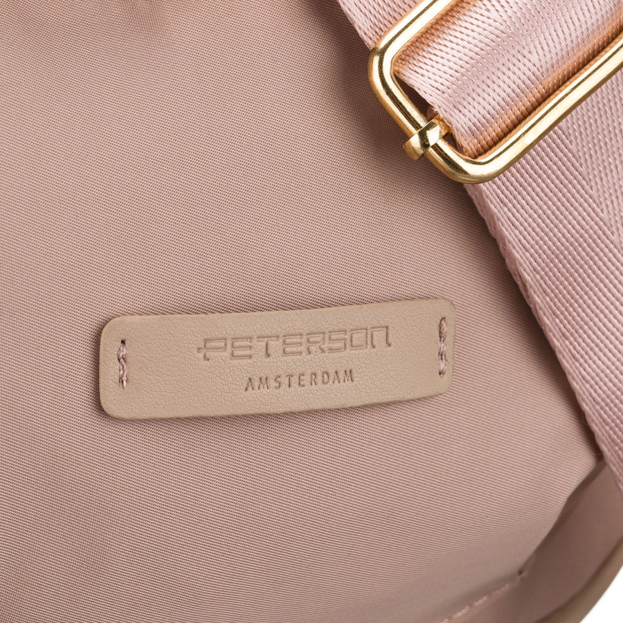 Damen-Umhängetasche aus Nylon in Rosa, mit Reißverschluss - Peterson – Bild 9