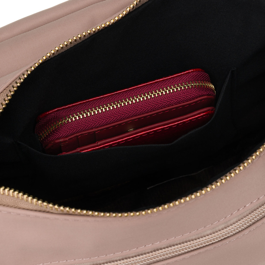 Damen-Umhängetasche aus Nylon in Rosa, mit Reißverschluss - Peterson – Bild 12