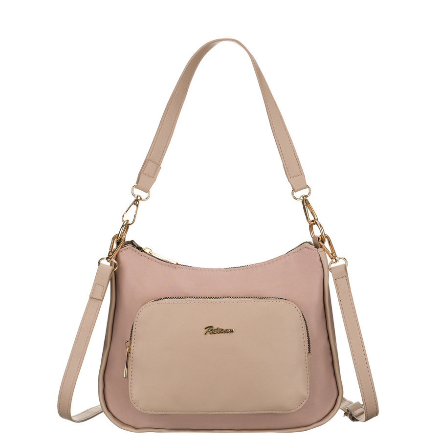 Damen-Umhängetasche aus Nylon in Rosa, mit Reißverschluss – Peterson – Bild 4