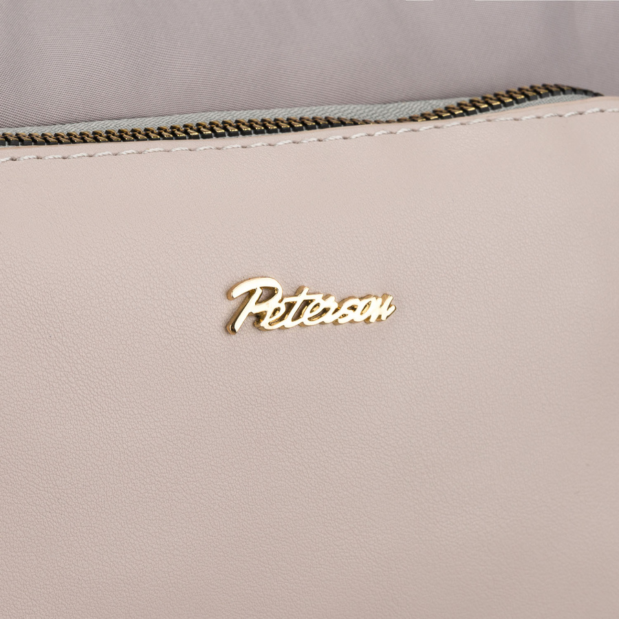 Städtische, graue Damen-Umhängetasche aus Nylon und Öko-Leder – Peterson – Bild 11