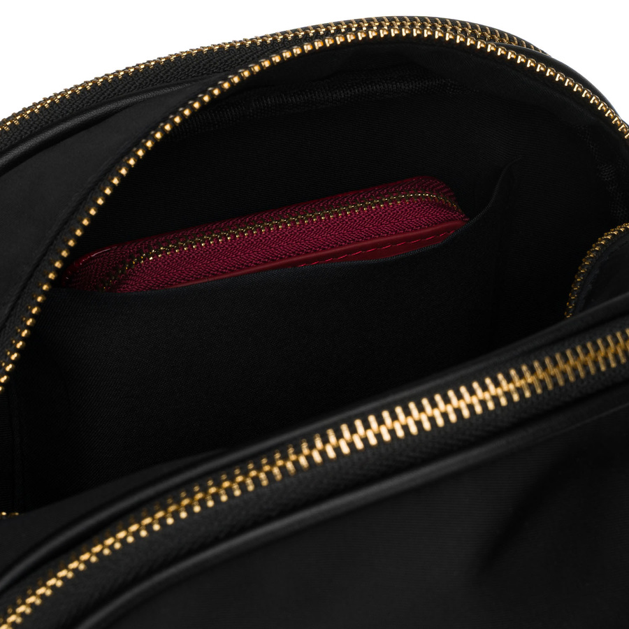Nylon-schwarze Damen-Umhängetasche, einteilig mit sechs Taschen - Peterson – Bild 14