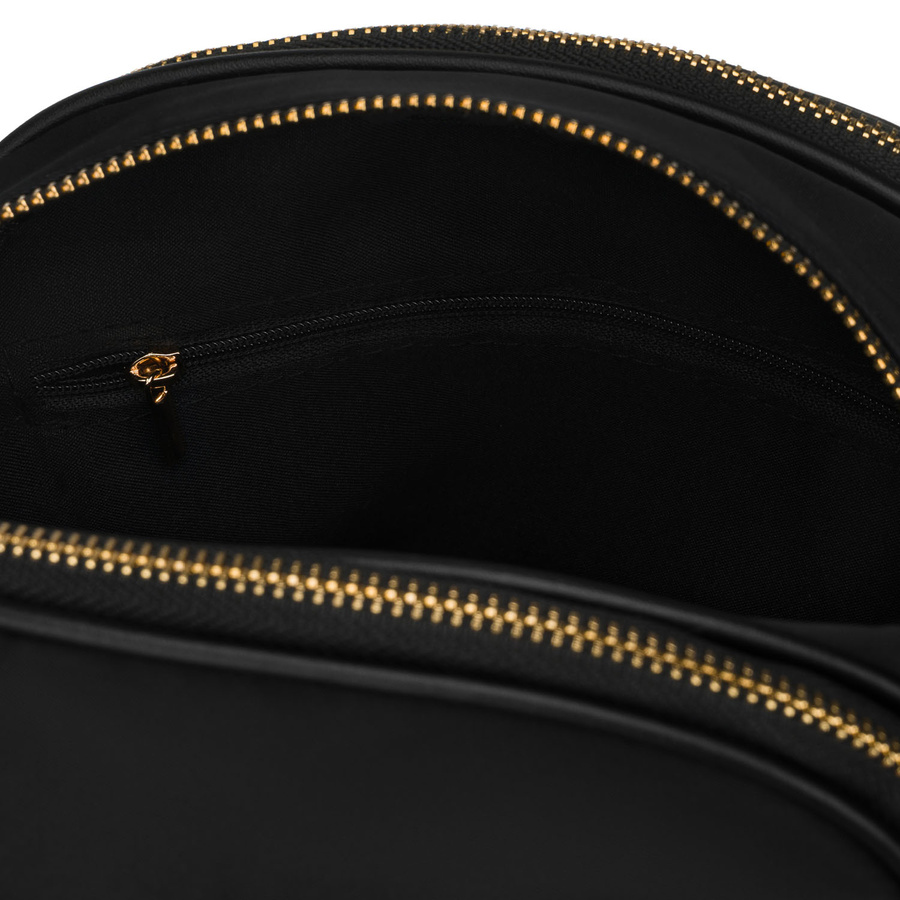 Nylon-schwarze Damen-Umhängetasche, einteilig mit sechs Taschen - Peterson – Bild 15