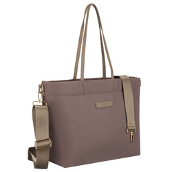 Damen-Shopper aus Nylon in Beige mit Magnetverschluss – Peterson