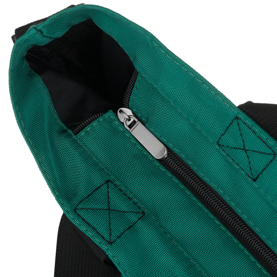 Große, dunkelgrüne Damen-Shopper aus Polyester, an Griffen und einem abnehmbaren Gürtel hängend - Peterson – Bild 7