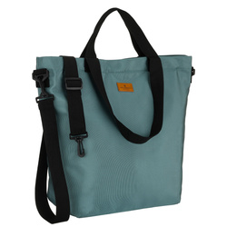 Hellgrüne Damen-Shopper-Tasche aus Polyester, aufgehängt an Griffen und einem abnehmbaren Gürtel – Peterson