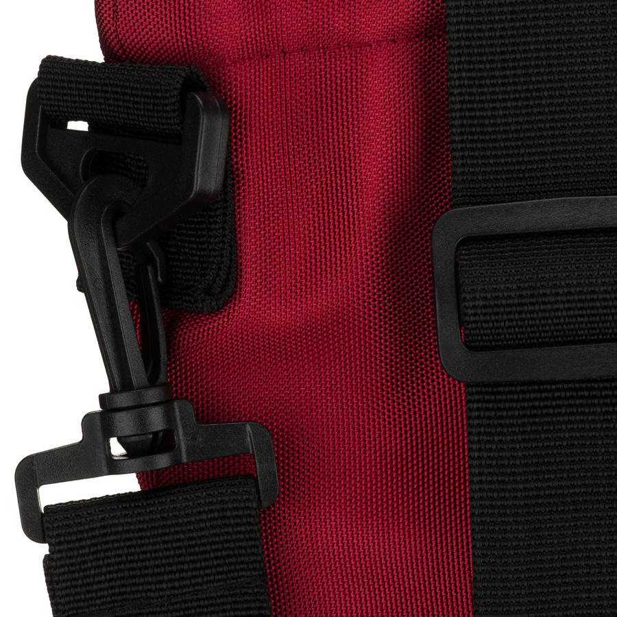 Geräumige Damen-Handtasche aus Polyester in burgunderroter Farbe, mit Reißverschlüssen verschließbar – Peterson – Bild 5