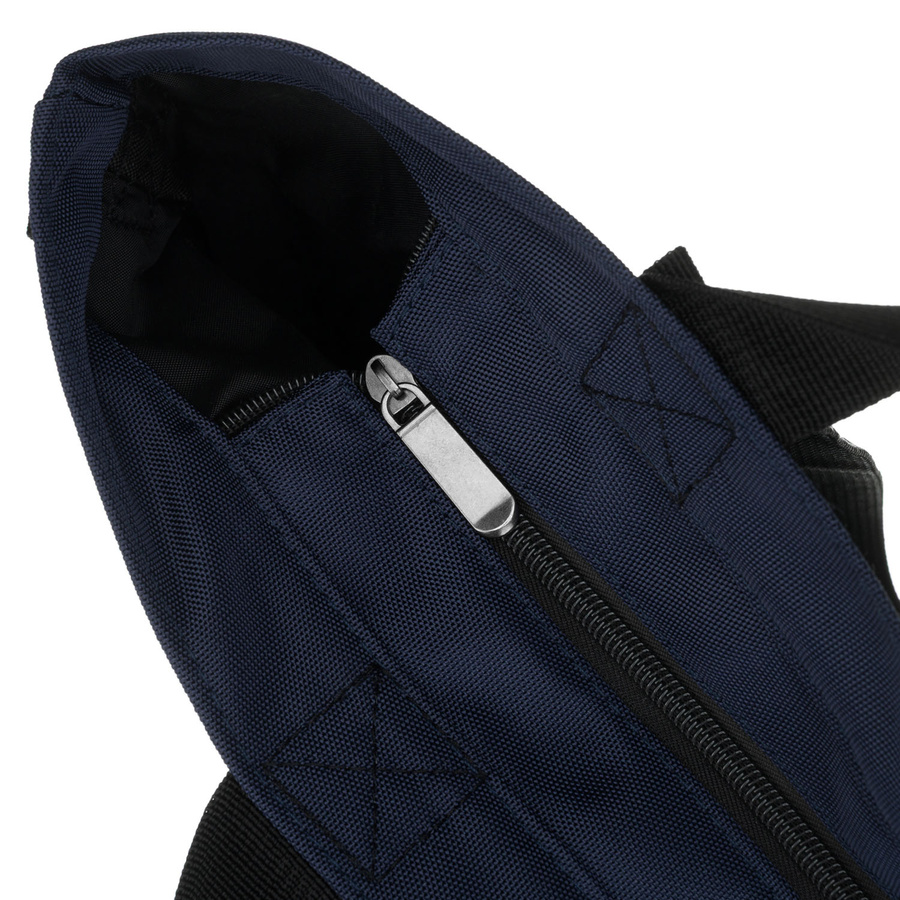Dunkelblaue Damen-Shopper-Tasche aus Polyester mit Außentasche – Peterson – Bild 7