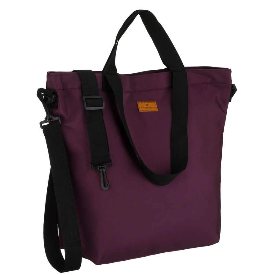 Große, violette Damen-Shopper-Tasche an bequemen Griffen und einem abnehmbaren Gürtel – Peterson