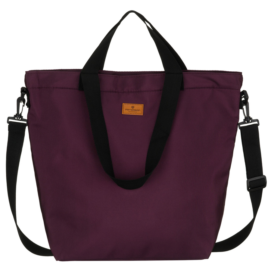 Große, violette Damen-Shopper-Tasche an bequemen Griffen und einem abnehmbaren Gürtel – Peterson – Bild 2
