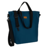 Türkisfarbene Damen-Shopper-Tasche mit bequemen Griffen und einem abnehmbaren Gürtel, mit Reißverschluss zu schließen - Peterson