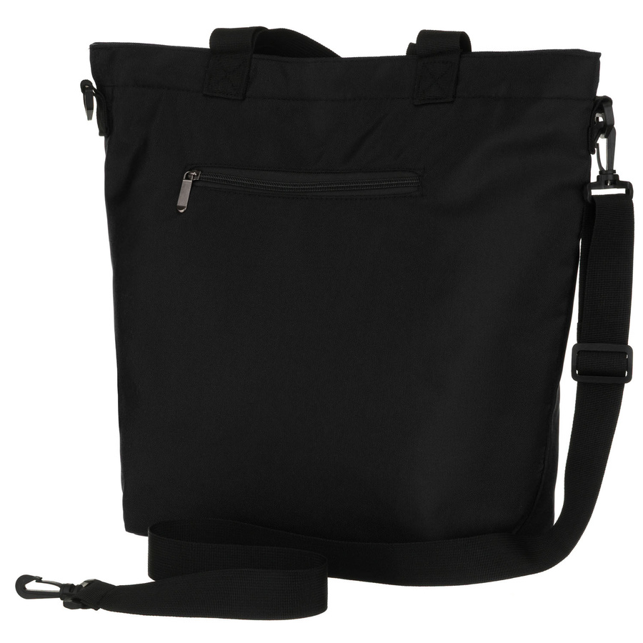 Schwarze Damen-Shopper-Tasche mit Reißverschluss und Außentasche – Peterson – Bild 3