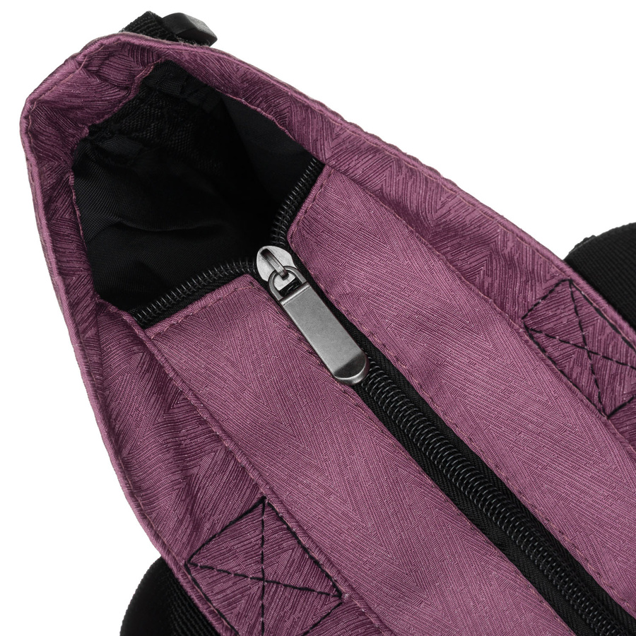 Damen-Shopper in violetter Farbe, einteilig und mit Reißverschluss geschlossen mit Außentasche - Rovicky – Bild 8