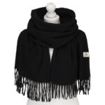 Zweiseitiger Damen-Schal aus Polyester in Schwarz - Peterson