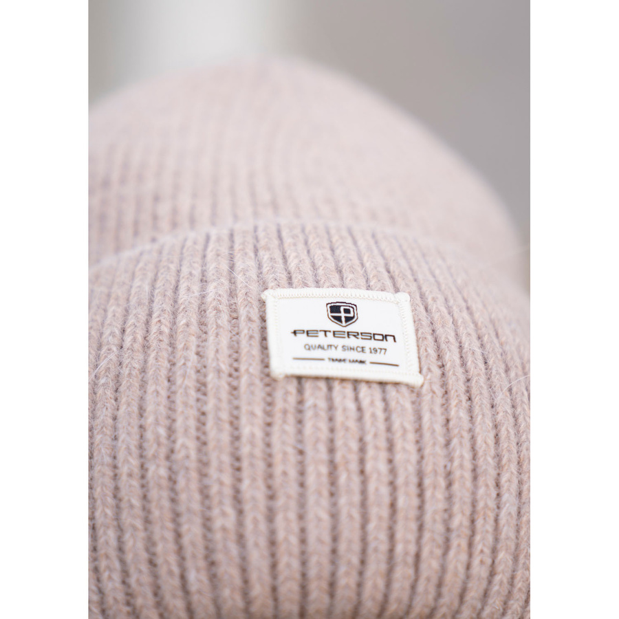Beige Damen-Beanie-Mütze in Universalgröße mit Markenlogo – Peterson – Bild 10