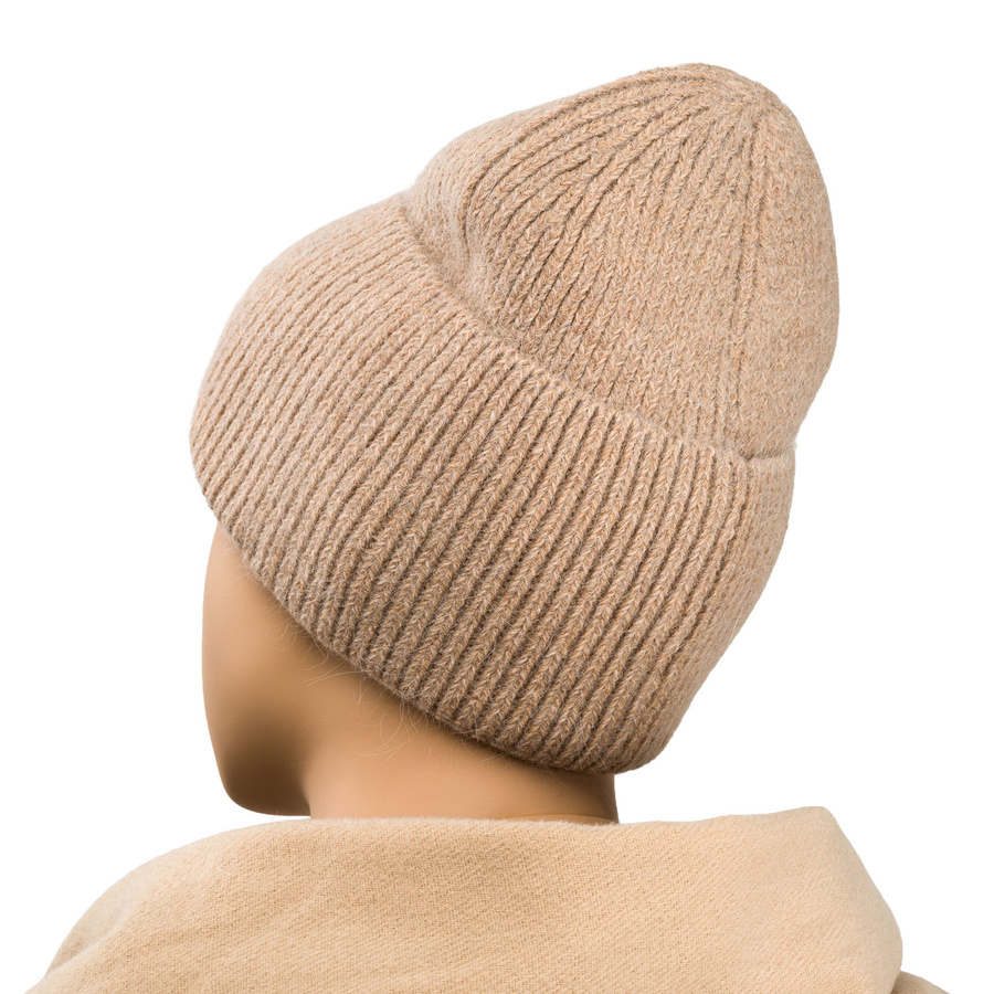 Beige Damen-Beanie-Mütze in Universalgröße mit Markenlogo – Peterson – Bild 7