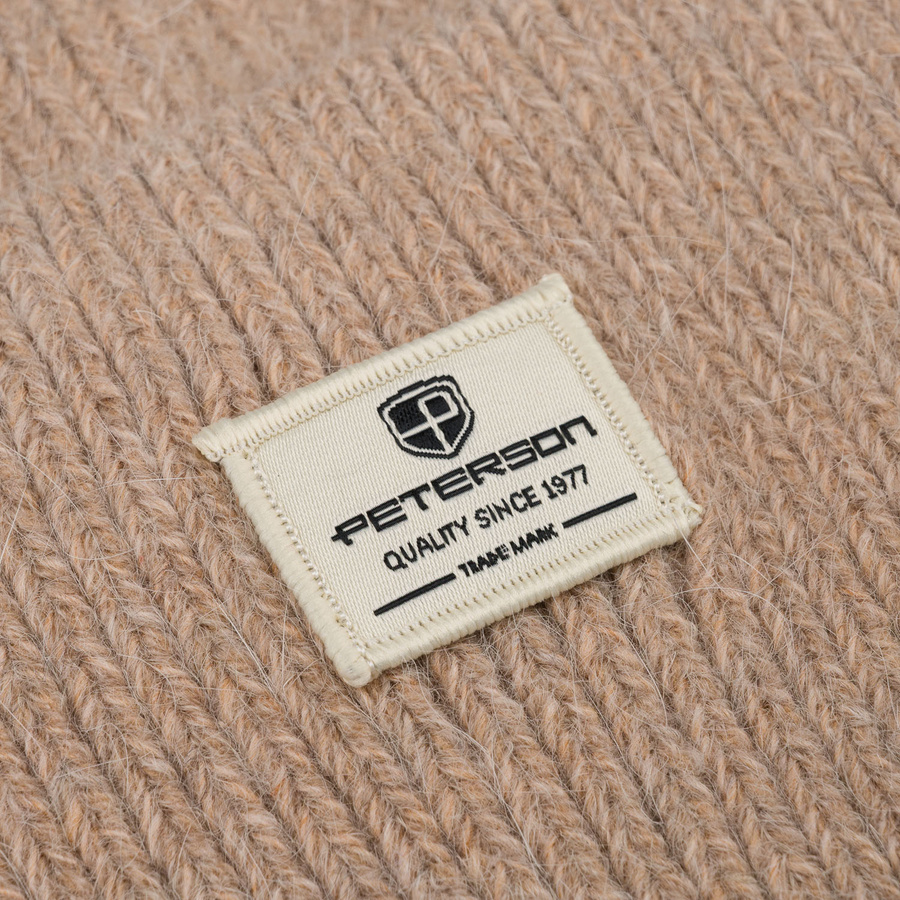 Beige Damen-Beanie-Mütze in Universalgröße mit Markenlogo – Peterson – Bild 11