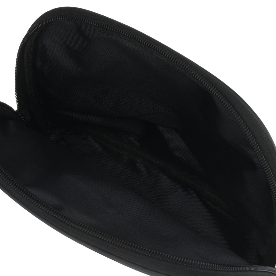Schwarze Kulturtasche aus synthetischem Material, ein Hauptfach und mit Reißverschluss – Peterson – Bild 6