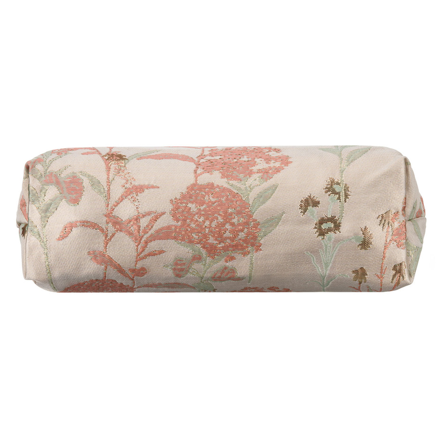 Kosmetiktasche aus synthetischem Material in Rosa-Beige mit Blumen verziert - Peterson – Bild 8