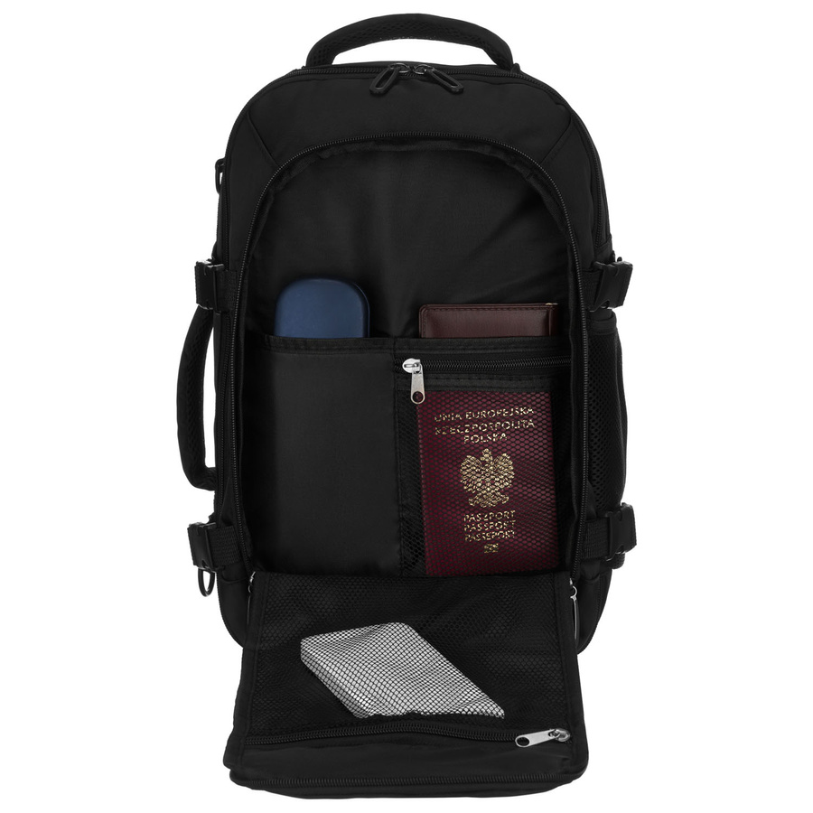 Schwarzer Reise-Rucksack, ideal als Handgepäck – Peterson – Bild 10