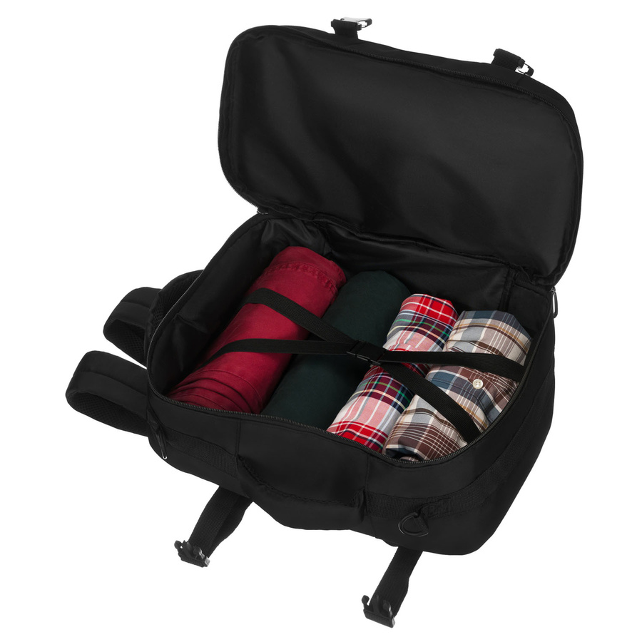 Schwarzer Reise-Rucksack, ideal als Handgepäck – Peterson – Bild 13