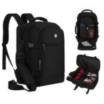 Schwarzer Reise-Rucksack, ideal als Handgepäck – Peterson