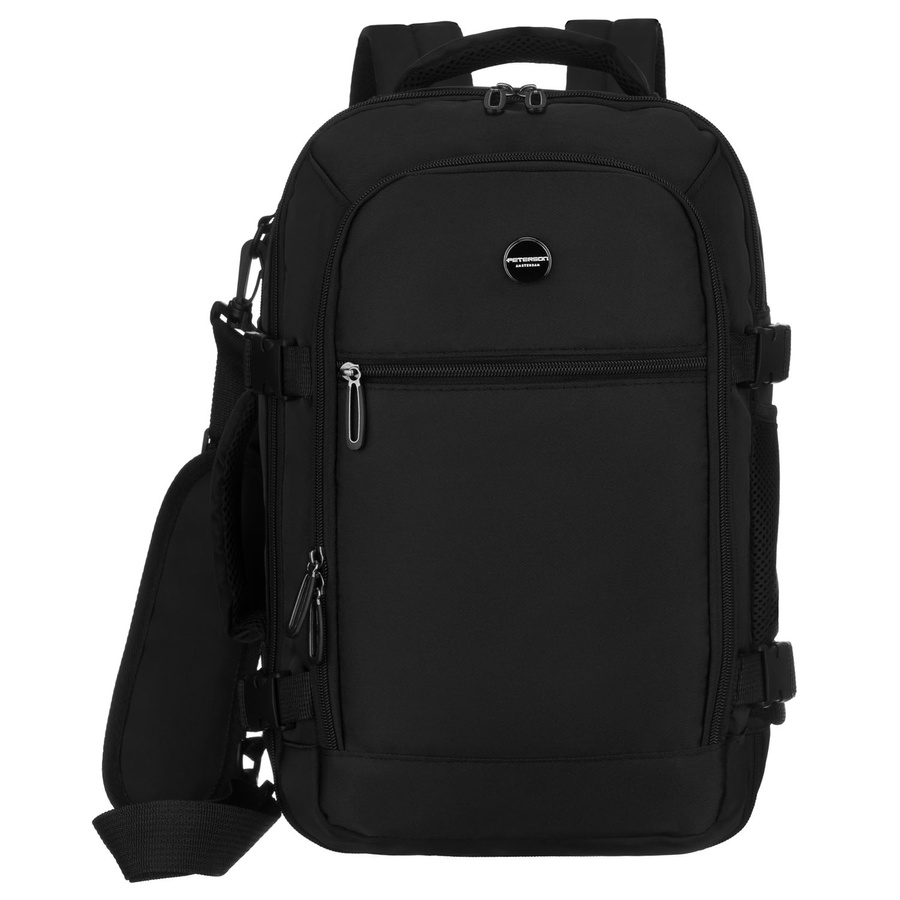 Schwarzer Reise-Rucksack, ideal als Handgepäck – Peterson – Bild 5