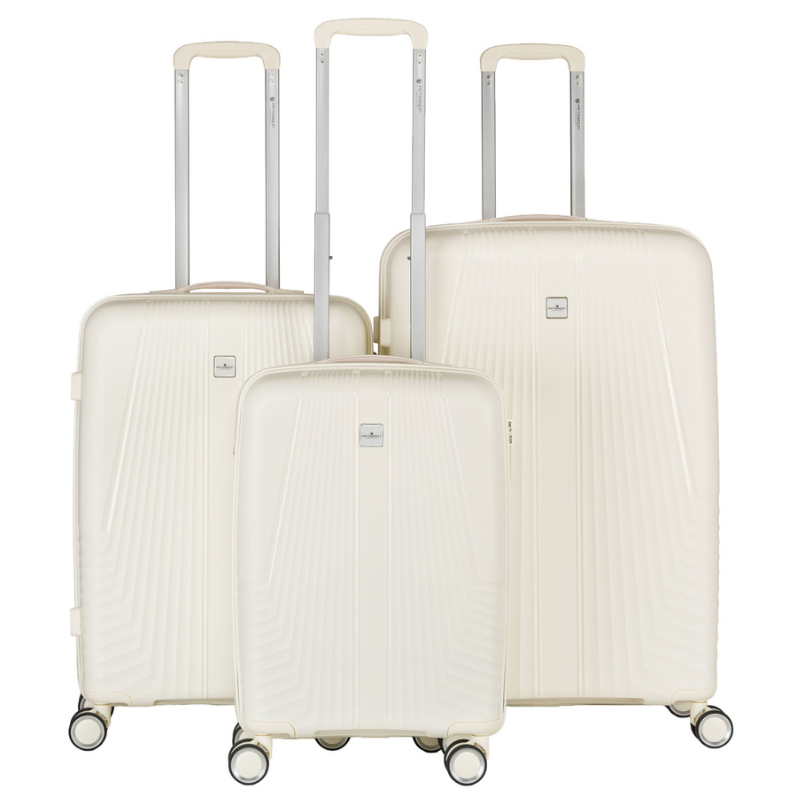 Reiseset aus ABS-Koffer in Beige - Peterson