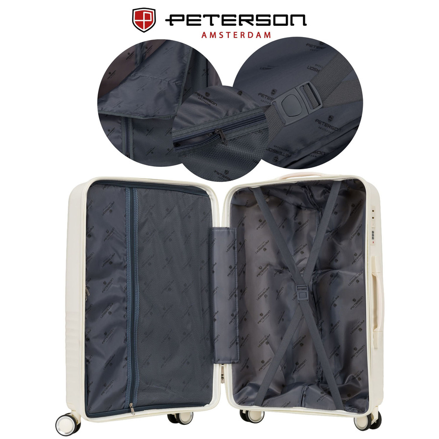 Reiseset aus ABS-Koffer in Beige - Peterson – Bild 13