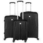 Peterson Koffer-Set aus ABS-Kunststoff in Schwarz