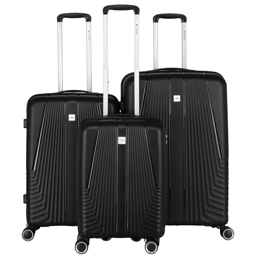Peterson Koffer-Set aus ABS-Kunststoff in Schwarz