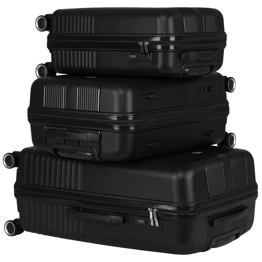 Peterson Koffer-Set aus ABS-Kunststoff in Schwarz – Bild 9
