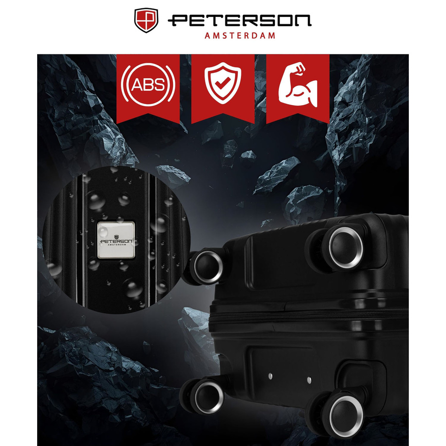 Peterson Koffer-Set aus ABS-Kunststoff in Schwarz – Bild 14