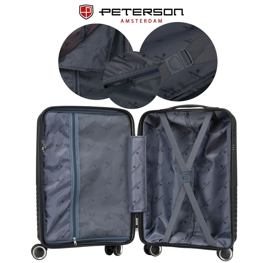 Peterson Koffer-Set aus ABS-Kunststoff in Schwarz – Bild 11