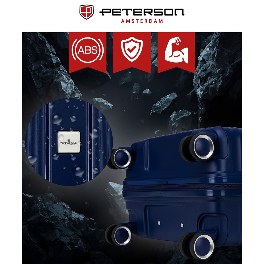 Peterson Koffer-Set aus ABS-Kunststoff in Marineblau – Bild 14