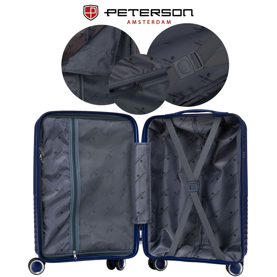 Peterson Koffer-Set aus ABS-Kunststoff in Marineblau – Bild 10