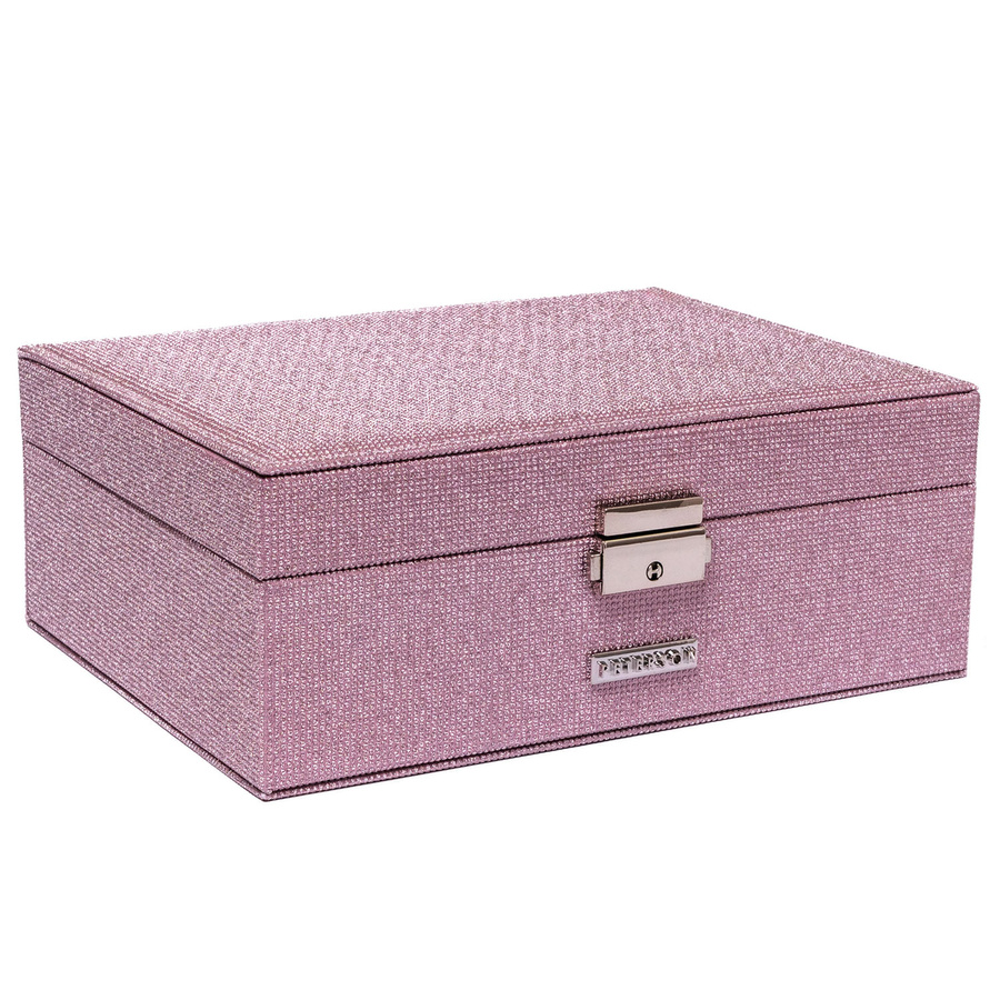 Abschließbare Schmuckschatulle aus Leder, rosa – Peterson – Bild 4