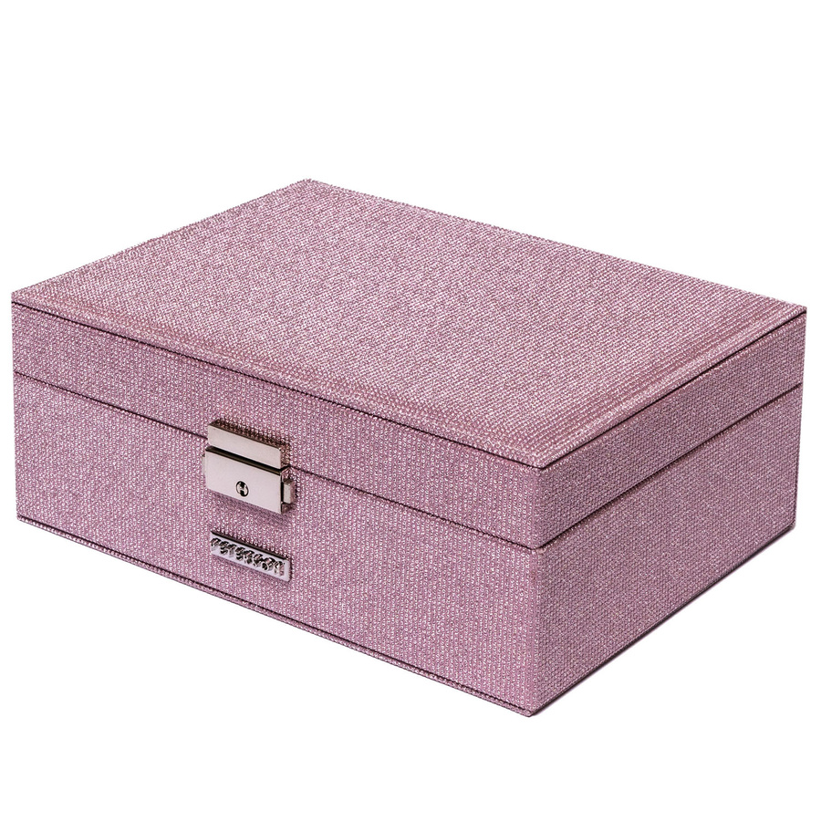 Abschließbare Schmuckschatulle aus Leder, rosa – Peterson – Bild 7