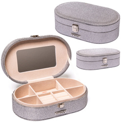 Elegante Schmuckschatulle in Silber, mit Schnappverschluss – Peterson