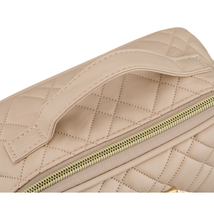 Peterson Ein-Kammer-Kulturtasche aus synthetischem Stoff in Beige – Bild 5