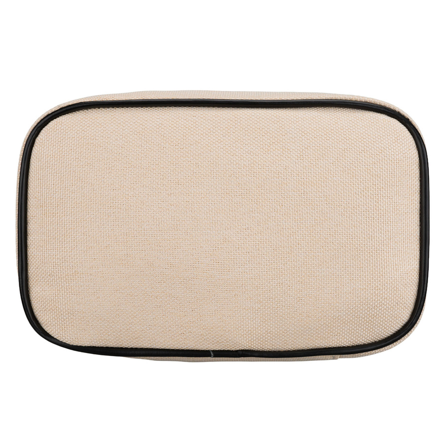 Beige-schwarze Kosmetiktasche aus synthetischem Gewebe, einteilig - Peterson – Bild 8