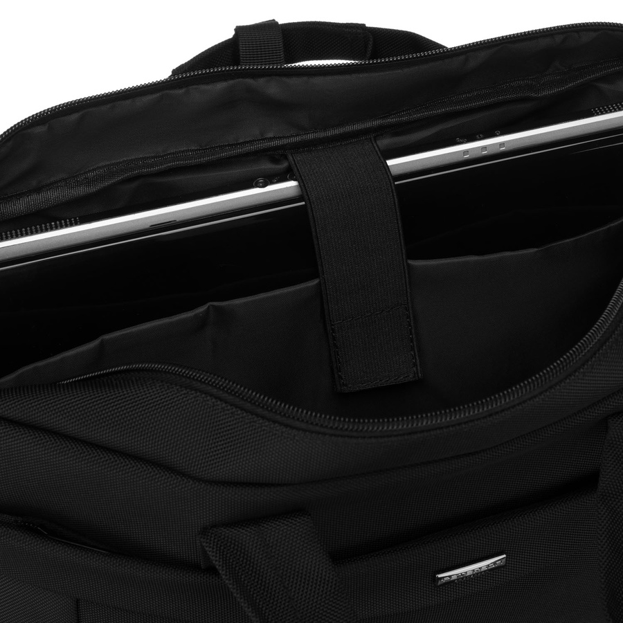 Herren-Laptoptasche aus strapazierfähigem Cordura in Schwarz, mit Reißverschluss – Peterson – Bild 9