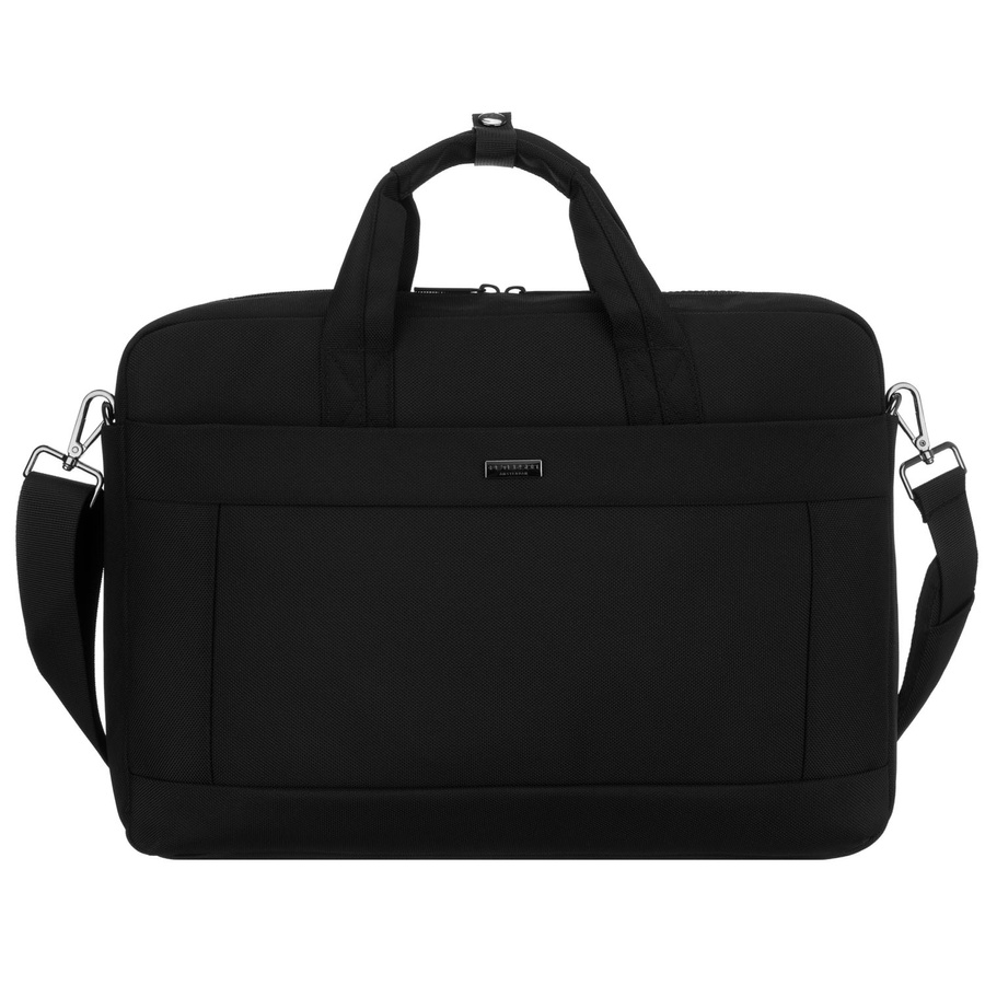 Herren-Laptoptasche aus strapazierfähigem Cordura in Schwarz, mit Reißverschluss – Peterson – Bild 2