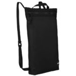 Geräumiger Rucksack-Beutel aus synthetischem Material in Schwarz – Rovicky