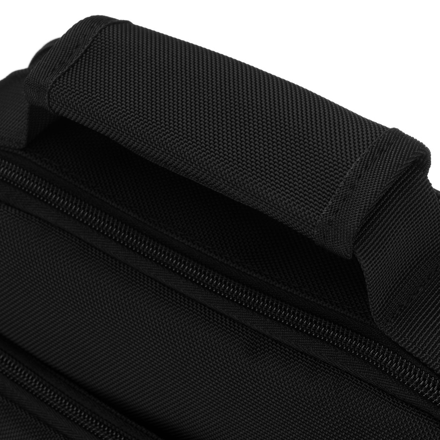 Praktische Umhängetasche aus Cordura in Schwarz mit Reißverschluss, zwei Fächer – Peterson – Bild 8