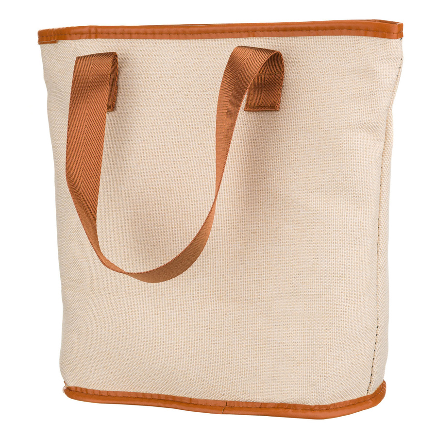 Beige-braune Kosmetiktasche aus Synthetikgewebe mit Reißverschluss – Peterson – Bild 3