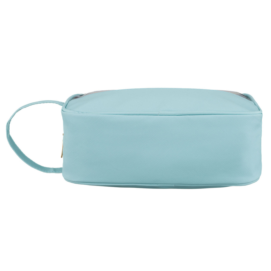 Blaue Kosmetiktasche aus Synthetikstoff mit transparentem Panel – Peterson – Bild 5
