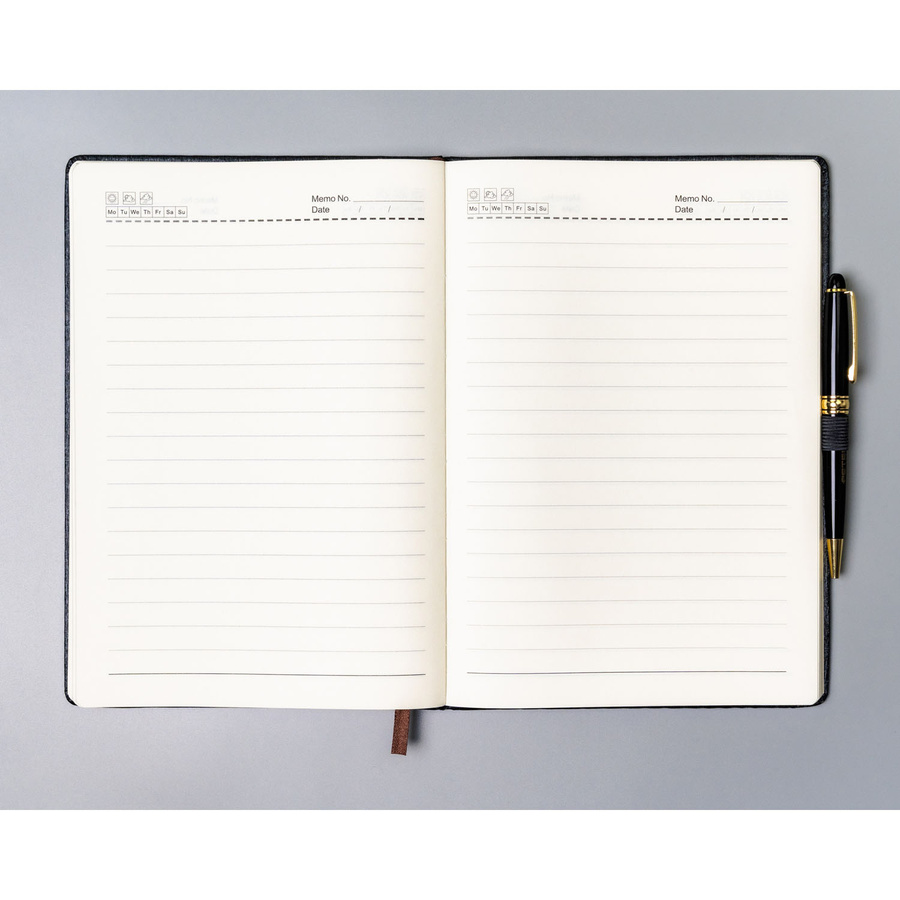 Notizbuch im B5-Format in Grau, liniert bedruckt – Peterson – Bild 6