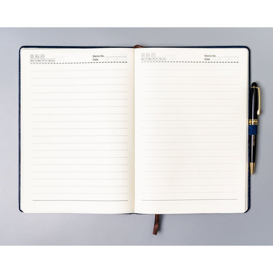 Granatfarbenes Notizbuch im B5-Format mit Gummibandverschluss, liniert - Peterson – Bild 6