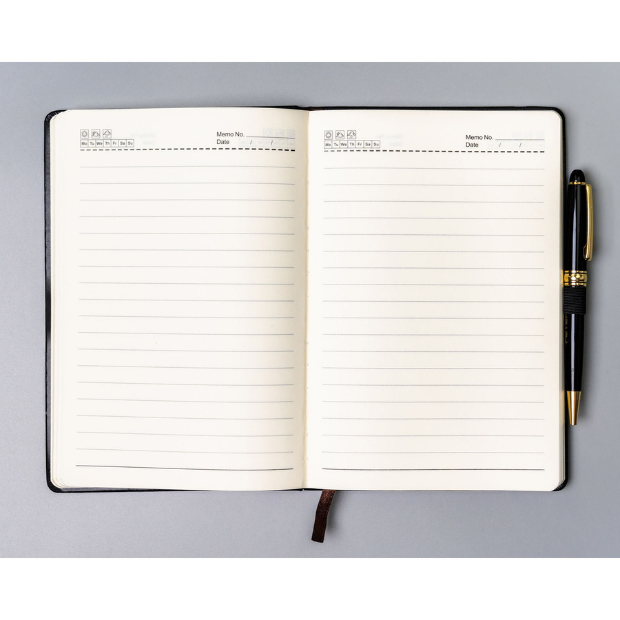 Schwarzes Notizbuch im Hardcover A5 Format liniert - Peterson – Bild 6